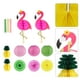 thumbnail image 3 of KAKOWELY 1 juego de suministros para fiesta de flamencos, decoraciones para fiesta hawaiana, bola de panal de flamenco, 3 of 5