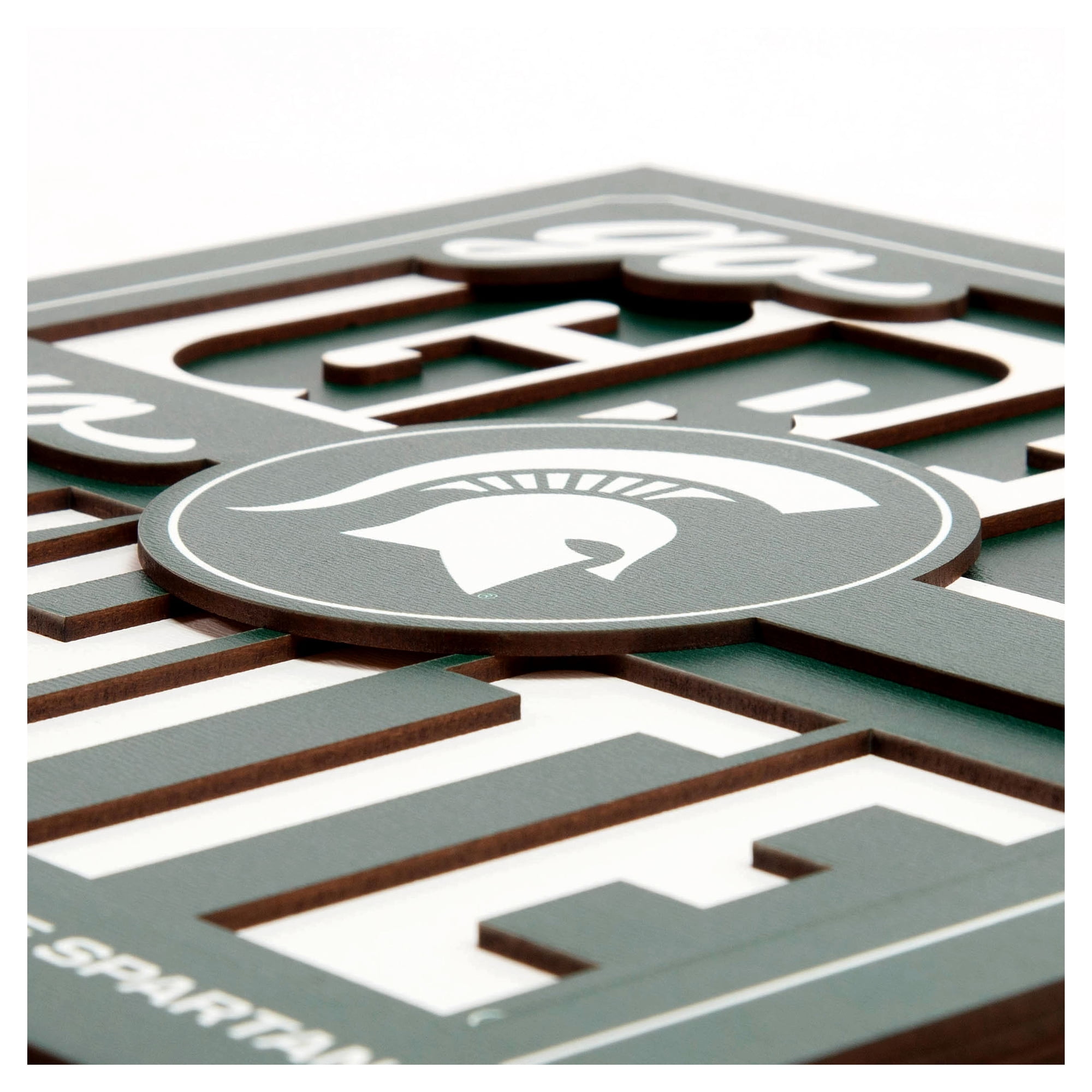 IDNA Michigan State Spartans 12" x 12" Slogan Series 3D Wall Art