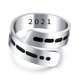 thumbnail image 4 of 1 Anillo de código Morse con personalidad, anillo geométrico Simple y versátil, joyería de moda, 4 of 5