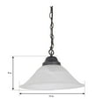 thumbnail image 3 of Design House Millbridge Traditional Oil Rubbed Bronze 1-Light Indoor Swag Light with Alabaster Glass, 3 of 22