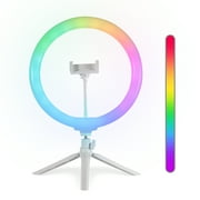 Vivitar 12 Full Color 3D Ring Light with Tripod and Adjustable Ball Head, Black