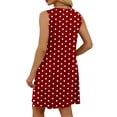 thumbnail image 4 of Annhoo Sleeveless Dresses for Women Polka Dot V Neck A-Line Loose Comfy Casual Beach Mini Sundresses, 4 of 7
