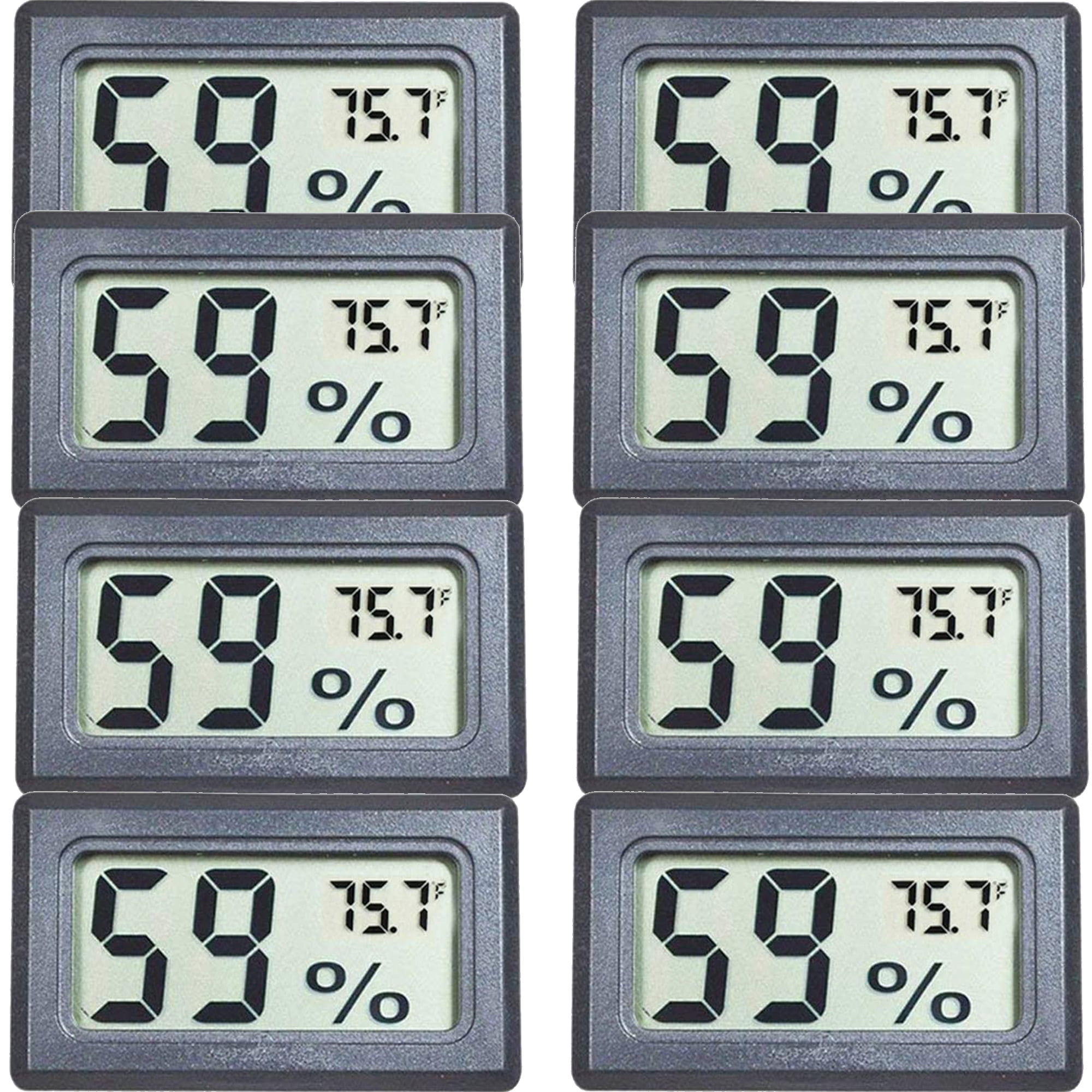 Elbourn 1Pack Mini Thermometer Hygrometer, Small LCD Digital Temperature Humidity  Meter Thermometer and Humidity Gauge Celsius Display for  Cars/Home/Office/Greenhouse/Incubator() 