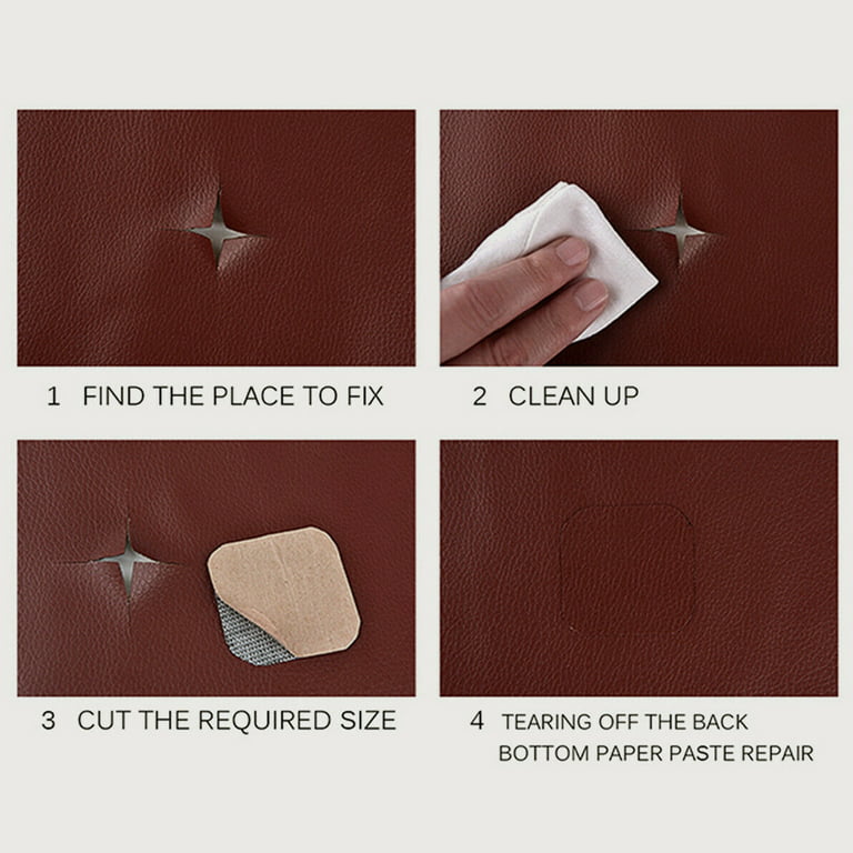 Strong Leather Repair Patch Kit Self-Adhesive Leather Refinisher Cuttable  Sofa Repair Tape for Furniture Couch Chair Car Seat