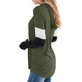 thumbnail image 3 of Women Color Block Long Sleeve Drawstring Hooded Sweatshirt Top, 3 of 6