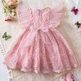 thumbnail image 2 of Vestido de verano para niñas de 1, 2, 3, 4 y 5 años, con malla, flores y mariposas bordadas, vestido de princesa, regalo de fiesta de Navidad, ropa para niños, 2 of 5