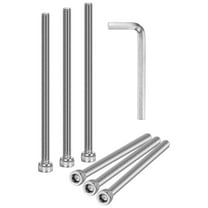 Uxcell 6-Pack M6 x 100mm Hex Socket Head Cap Screws Bolts, 304 Stainless Steel Machine Bolt Full Thread Precision Fasteners