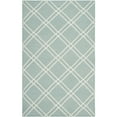 thumbnail image 5 of SAFAVIEH Dhurrie Skyler Geometric Diamonds Wool Runner Rug, Light Blue/Ivory, 2'6" x 8', 5 of 10