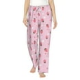 thumbnail image 2 of Goofa Floral Strawberr Printed Soft Pajama Pants for Women, Wide Leg Comfy Casual Lounge Yoga Pants-X-Large, 2 of 9