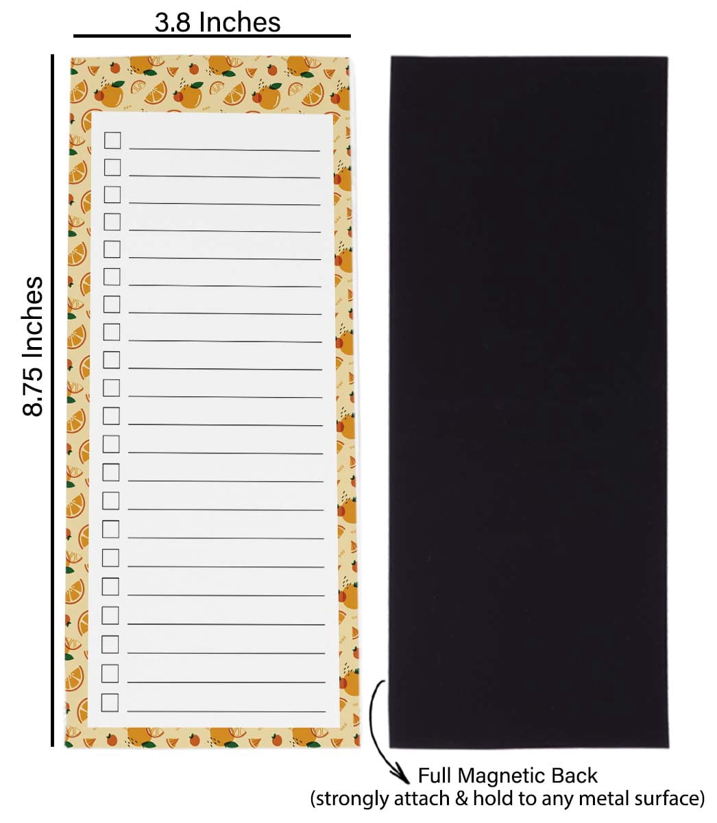 Inkdotpot Pack of 3 Magnetic Fridge To-Do List Notepads- Magnetic Memo Pads For Refrigerator-(50 Sheets Each)-5J