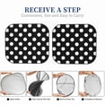 thumbnail image 6 of Rateoe Black and White Polka Dot Pattern 2 Piece Car Windshield Sun Shade Foldable | Front Windshield Shade for Sun, Heat and UV Rays | Sunshade for Car Front Window-Small, 6 of 6