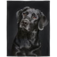 thumbnail image 1 of HommomH Black Lab Blanket, Gorgeous Labrador Dog Print, Soft Fluffy Fleece Throw 50"x60", 1 of 4