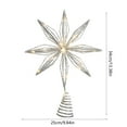 thumbnail image 3 of Christmas Tree topper, Star Tree topper, LED Snowflake Tree topper for Holiday Decor, Metal Battery-Operated, 3 of 7