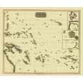 thumbnail image 2 of Thomson 30x26 White Modern Wood Framed Museum Art Print Titled - Pacific Ocean Islands Oceania - Thomson 1817, 2 of 4