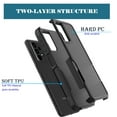 thumbnail image 3 of For Samsung Galaxy A03S A13 A14 A23 A32 A34 A53 A54 5G Case,Njjex 2 in 1 PC Phone Case with Screen Protector,Rubber & Rugged Shockproof 360 Full Body Protection Case Cover-Black, 3 of 6