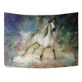 thumbnail image 3 of MYPOP White Horse Tapestry Wall Hanging Decoration Home Decor Living Room Dorm 60x51 inches, 3 of 4