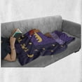 thumbnail image 6 of Nap Saying Soft Flannel Fleece Throw Blanket, Time to Dream Typography Sleeping Moose in a Nightcap with Pillow and Blanket, Cozy Plush for Indoor and Outdoor Use, 50" x 70", Multicolor, by Ambesonne, 6 of 6