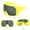 Yellow, variant on Wrap Around Oversized Sunglasses for Women Men Cool Futuristic Rave Trendy Sunglasses Big Curved Shield Sun Glasses