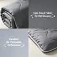 thumbnail image 5 of BedTreat Queen Size Cooling Comforter Dark Gray/Light Gray Reversible, Lightweight Breathable Summer Bedding for Hot Sleepers & Night Sweats(88"x92"), 5 of 6