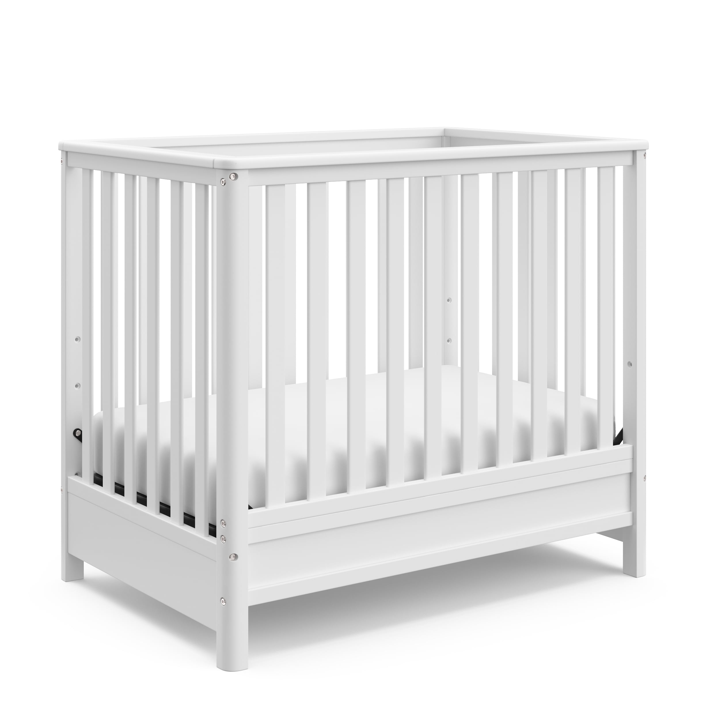 Storkcraft Timeless 4in1 Convertible Baby Mini Crib, White