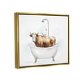thumbnail image 4 of Stupell Industries Duck & Cow in Tub Animals & Insects Painting Gold Floater Framed Canvas Art Print Wall Art, 21 x 17, 4 of 10