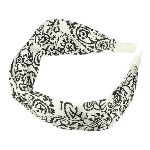 Vocoste Elegant Printed Knotted Headwrap for Women for Girls 6.69"x2.17" Beige 1 Pc