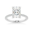 thumbnail image 5 of ESTE ORIGIN 2.5CT Radiant Cut Lab-Grown Diamond Engagement Ring Set – Bridal Wedding Ring Set in 10K White Gold Solitaire Stackable Ring Set for Her US 4, 5 of 10