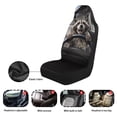 thumbnail image 6 of Jeiento Funny Raccoon Driver Car Seat Covers Comfortable Front Car Seat Covers Elastic Fabrics Automotive Interior Accessory Universal Fit Most Cars SUV, 6 of 7