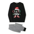 thumbnail image 5 of Family Matching Christmas Pajamas Set Letter Stripe Hat Print Holiday Pjs Sleepwear Loungwear, 5 of 10