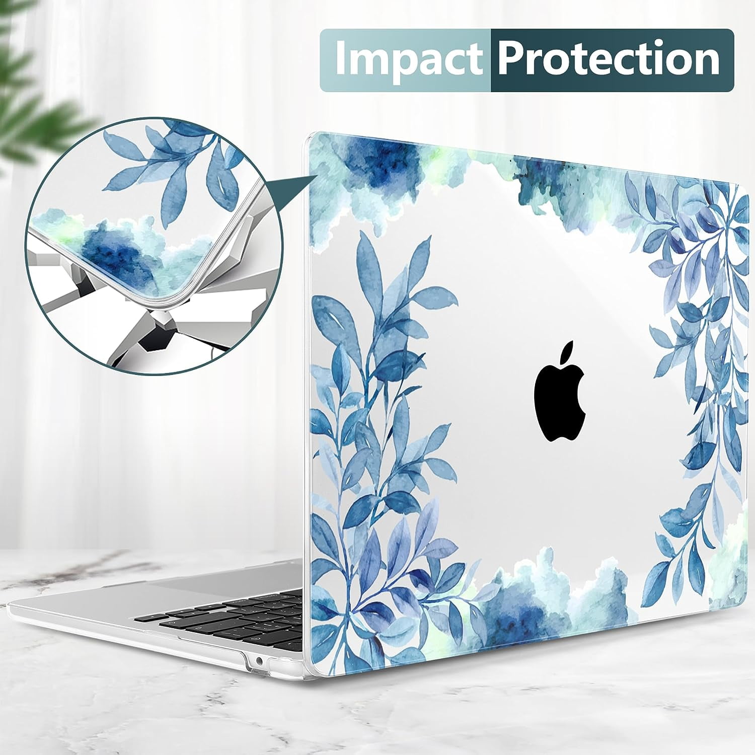 for M2 MacBook Air 15 Inch Case 2023 A2941 with Touch ID Plastic Hard Shell Cover with Screen Protector