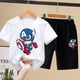 thumbnail image 1 of Ropa deportiva de Marvel Spiderman para niño y niña, camiseta de algodón de manga corta, conjunto de 2 uds para bebé, ropa para niños, trajes de bebé, conjunto informal 110 Gao Jinjia LED, 1 of 2