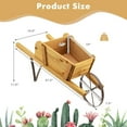 thumbnail image 3 of Yardi Yard Wooden Wagon Planter with 9 Magnetic Accessories for Garden Yard-Walnut, Potted Plant Stand for Planter Corner Garden Balcony Patio, 3 of 8