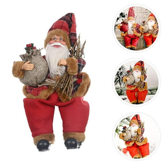 Raindrops  Decor Sitting Santa Claus Doll Gift for Family Christmas Decoration
