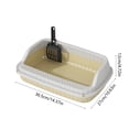 thumbnail image 2 of RKSTN Cat Litter Box Semi-Enclosed, Splash-Proof Cat Poop Basin, Cat Potty Light Yellow, 2 of 5