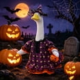 thumbnail image 6 of Sruoe Porch Goose Outfits, Porch Goose Halloween Outfit, Porch Goose Clothes, 23 Inch Cement Goose Clothes Dress, Duck Clothes for Halloween Holiday Outdoor Garden Yard Lawn Patio Statue Decor, 6 of 7