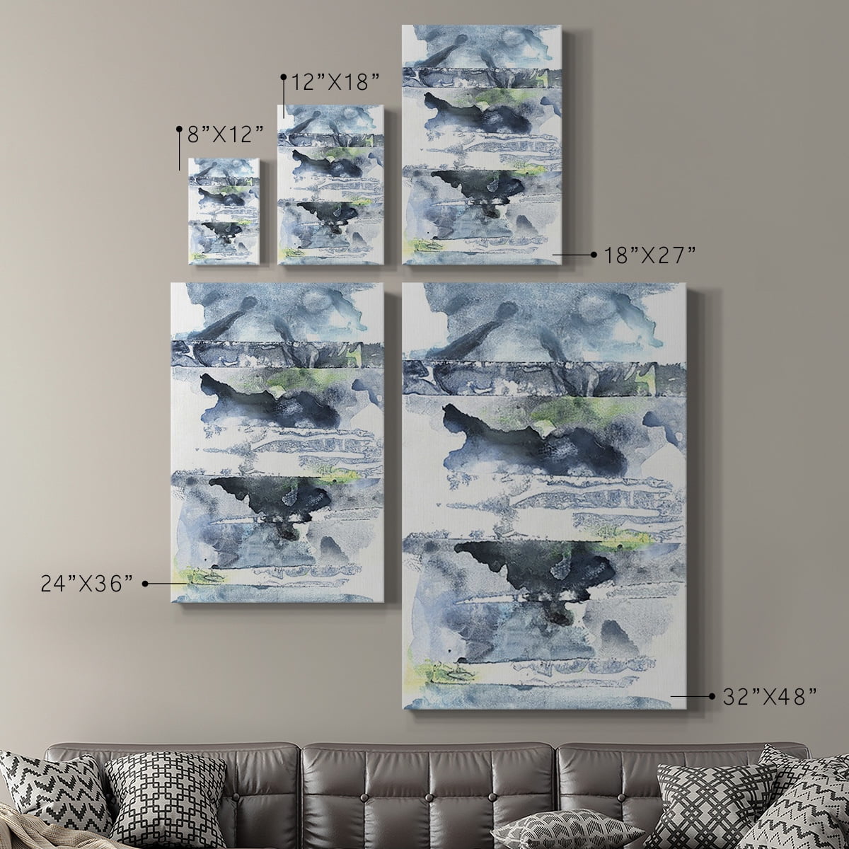 Blue Memories II Premium Gallery Wrapped Canvas - Ready to Hang