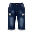 thumbnail image 5 of Yaoyar Mens Jean Shorts Distressed Ripped Denim Shorts Summer Casual Classic Straight Short Jeans, 5 of 9