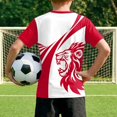 thumbnail image 5 of Boys 2026 Summer Loose Fit Short Sleeve T-Shirt Red and White Color Block Tee with colorful ink splatter print design Casual Kids Top for Daily Comfort Wear Back To School Birthday Gifts Ages 3-13Y, 5 of 7