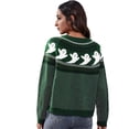 thumbnail image 4 of EFINNY Women's Sweater Fashion Versatile Comfort Cute Warmth Round Neck Pullover Knitted Sweater for Autumn and winter Halloween, 4 of 6