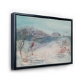thumbnail image 3 of Designart 'Birds and Winter Trees By River' Lake House Framed Canvas Wall Art Print, 3 of 5