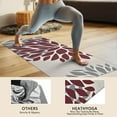 thumbnail image 4 of Red and Gray Floral Pattern Hot Yoga Mat Towel Non Slip for Hot Yoga - Quick-Drying Yoga Mat Cover with 4 Corner Pockets with Travel Bag - Hot Yoga Towel Non Slip 74"x26", 4 of 6