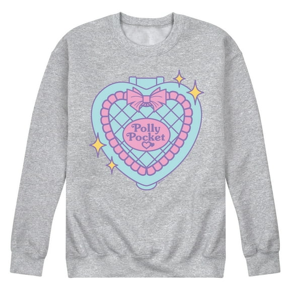 Polly Pocket - Polly Pocket Quilted Heart Case - Men's Crew Fleece Sweatshirt