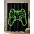 thumbnail image 4 of Shower Curtain Video Games Controller Bathroom Curtains with Hooks, Waterproof Fabric Black Green Gaming Console Bath Shower Curtains Set for Bathroom Bathtubs Decor 36x72 Inch, 4 of 8