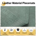 thumbnail image 4 of Uxcell Leather Placemat Non-Slip Round Corner Table Dark Green, 4 of 7