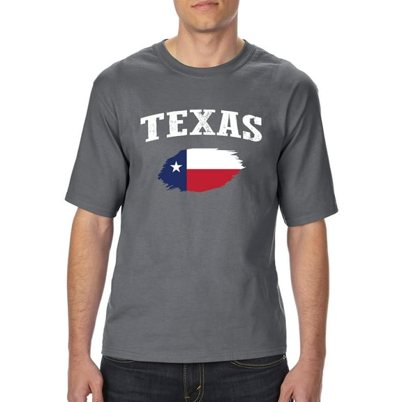 Normal is Boring - Big Men's T-Shirt, up to Tall Size 3XLT - Texas Flag