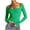 Green, variant on Sexlip Long Sleeve Shirts for Women - Basic Slim Fit Double Lined Square Neck Crop T Shirt Beige M