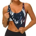 thumbnail image 3 of Rateoe Bulldog with Forest Flag Print Womens' Sports Bras Scoop Neck Sports Vest- Padded U Back Seamless High Impact Support-X-Large, 3 of 8