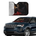 thumbnail image 2 of Yiaed Elegant Rose Skull Print Car Windshield Sunshade Front Auto Car Front Window Sun Shade Foldable Sun Visor Shield Cover Auto Accessories for Sedan SUV Truck-Medium, 2 of 5