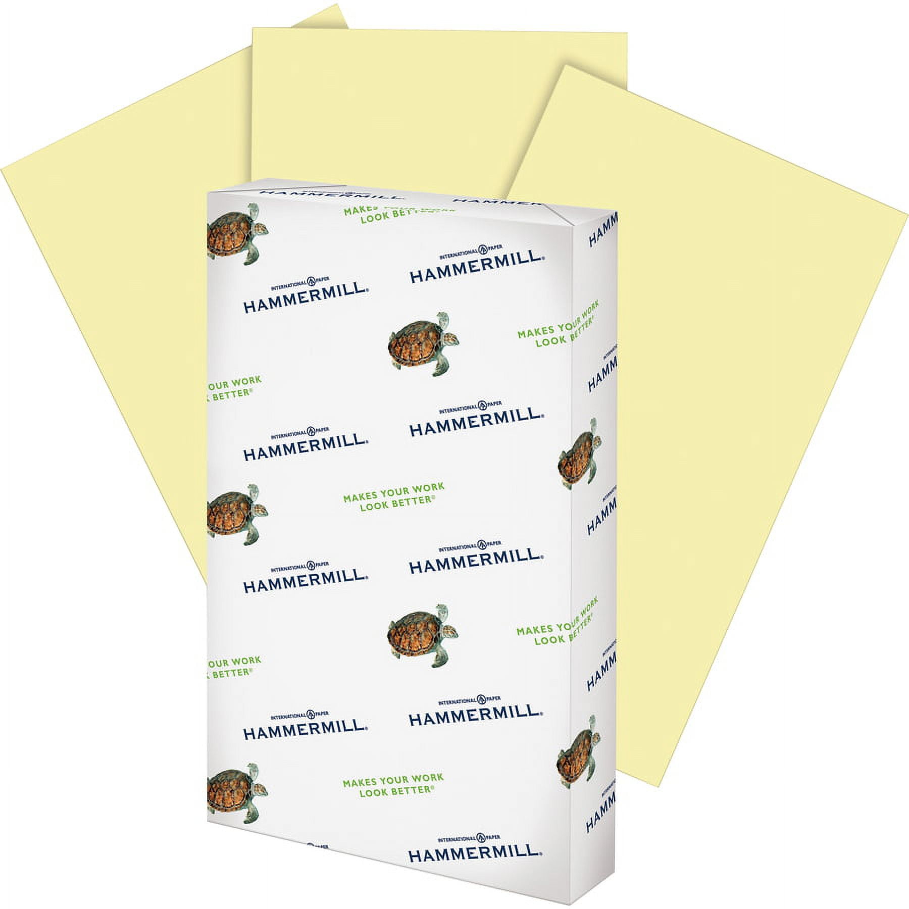 Hammermill Paper For Copy 8.5x14 Colored Paper - Canary - Recycled - 30% Fiber Recycled Content - Legal - 8 1/2" X 14" - 20 Lb Basis Weight - 5000 / Carton - Eco