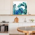 thumbnail image 6 of Blue Teal Leaves Wall Art Painting on Canvas, Summer Botanical Watercolor Leaf Canvas Art Home Prints Wall Art Framed Modern Artwork for Living Room Bedroom Wall Decor 8x8in, 6 of 9